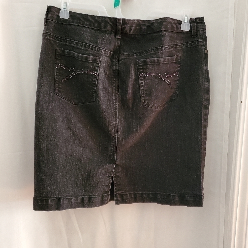 Gloria Vanderbilt Denim skirt Amanda skirt Size 12 - Picture 2 of 9